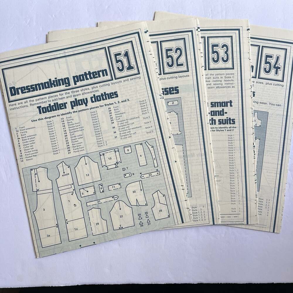 Vintage Designer Sewing Patterns Uncut Lot Of 4 Toddler Clothes Dresses Suit 70s